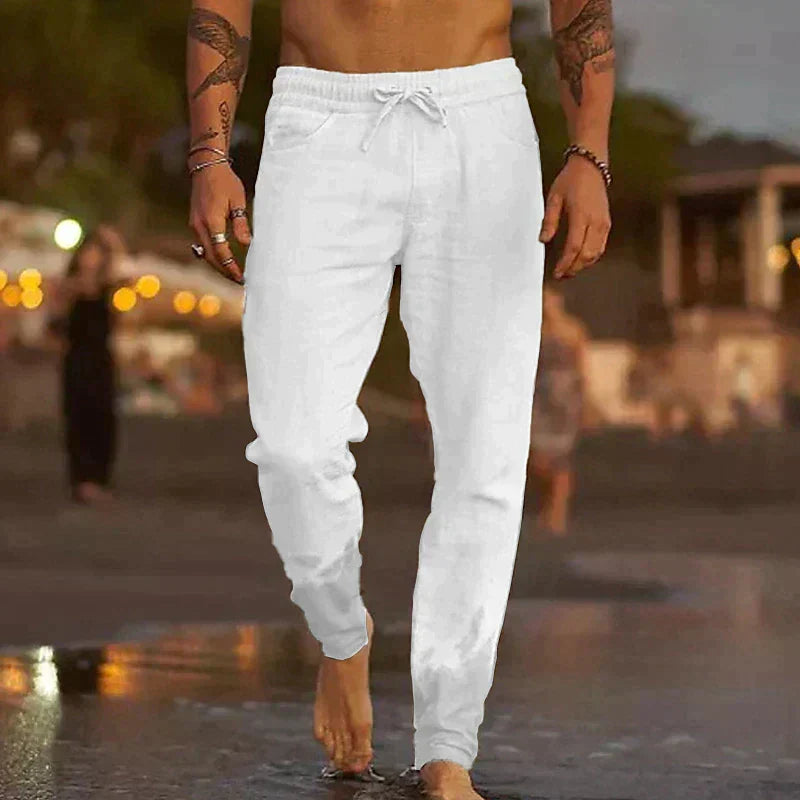 Linen pants | Relaxed fit, lightweight | Men's coastal trousers