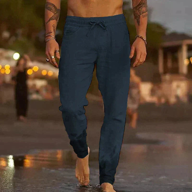 Linen pants | Relaxed fit, lightweight | Men's coastal trousers