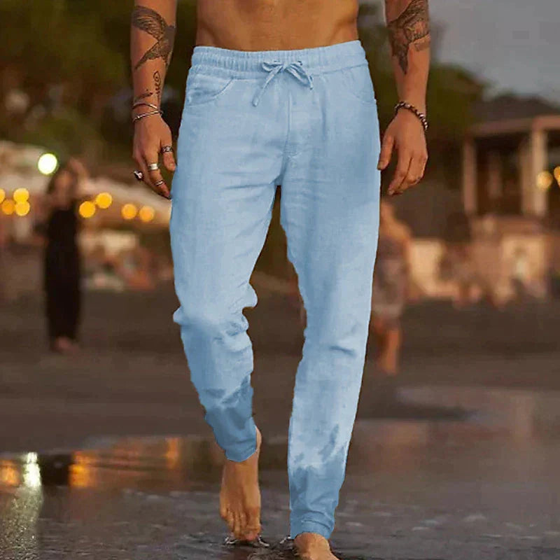 Linen pants | Relaxed fit, lightweight | Men's coastal trousers