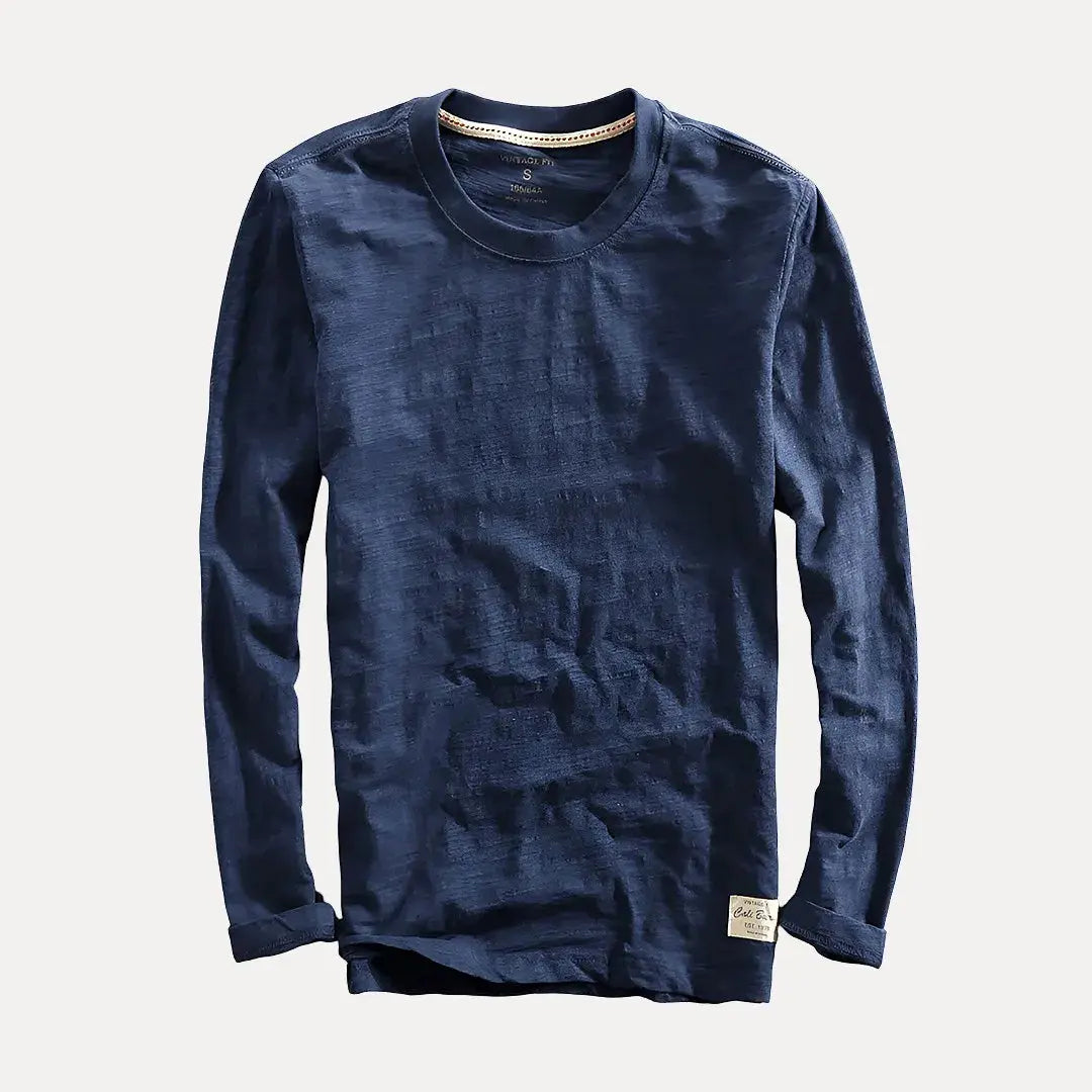 Men's long-sleeve T-shirt | Crew neck, relaxed fit | Organic cotton