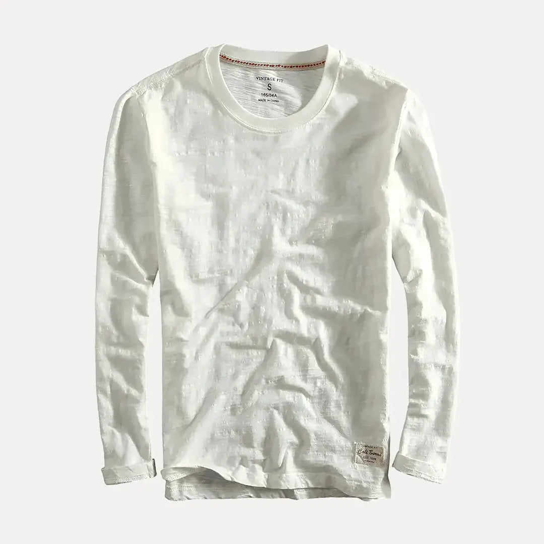Men's long-sleeve T-shirt | Crew neck, relaxed fit | Organic cotton