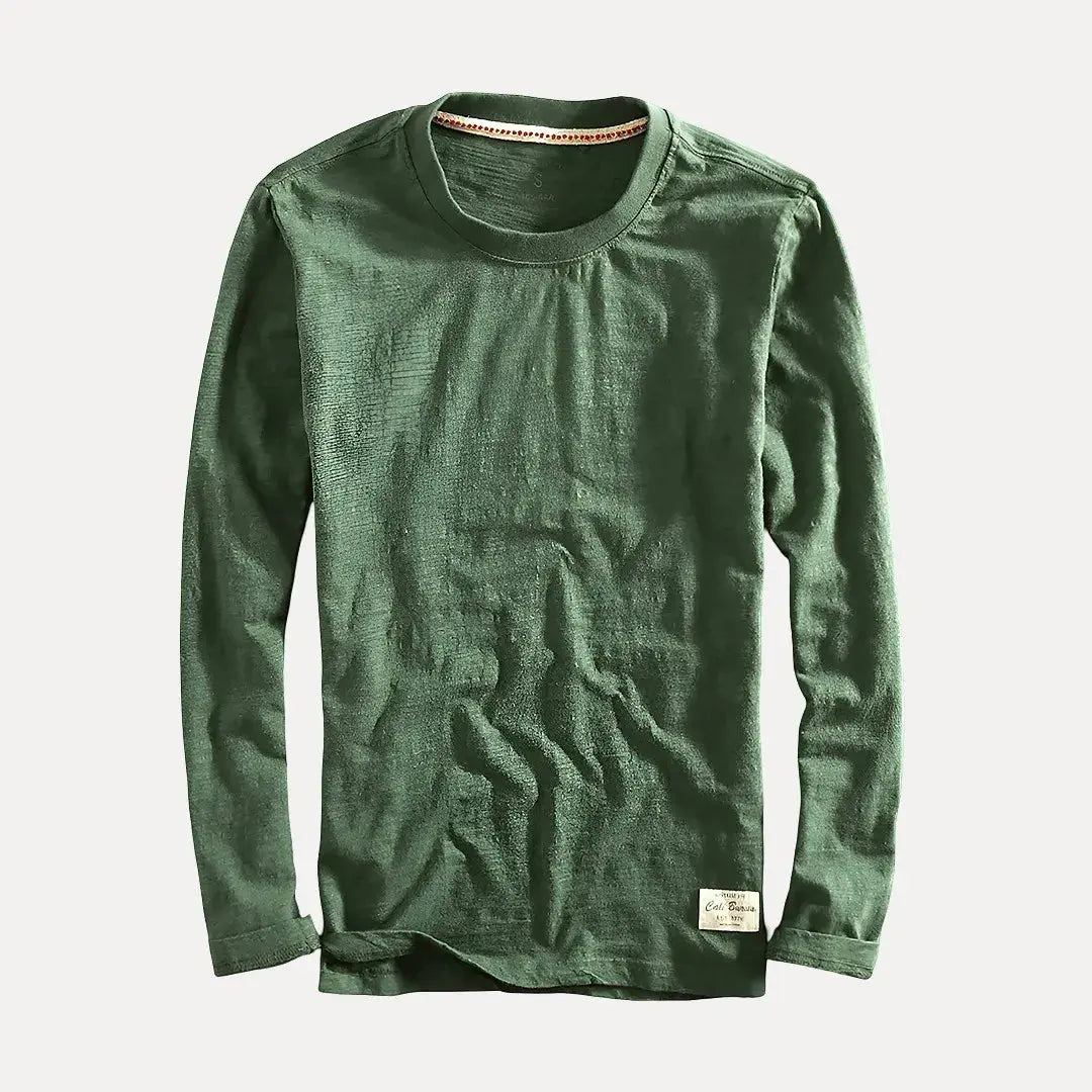 Men's long-sleeve T-shirt | Crew neck, relaxed fit | Organic cotton