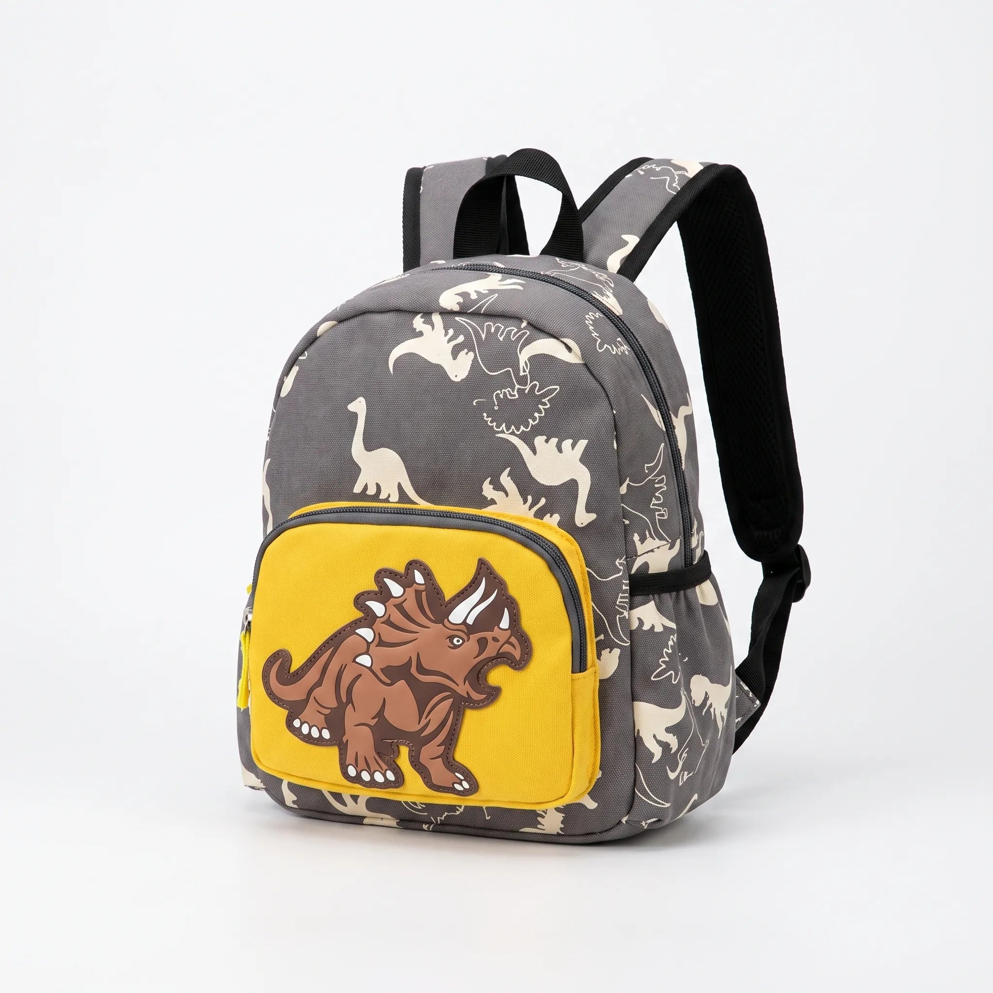Dinosaur Preschool Backpack | Kids Cone Backpack | Green, Red, Yellow