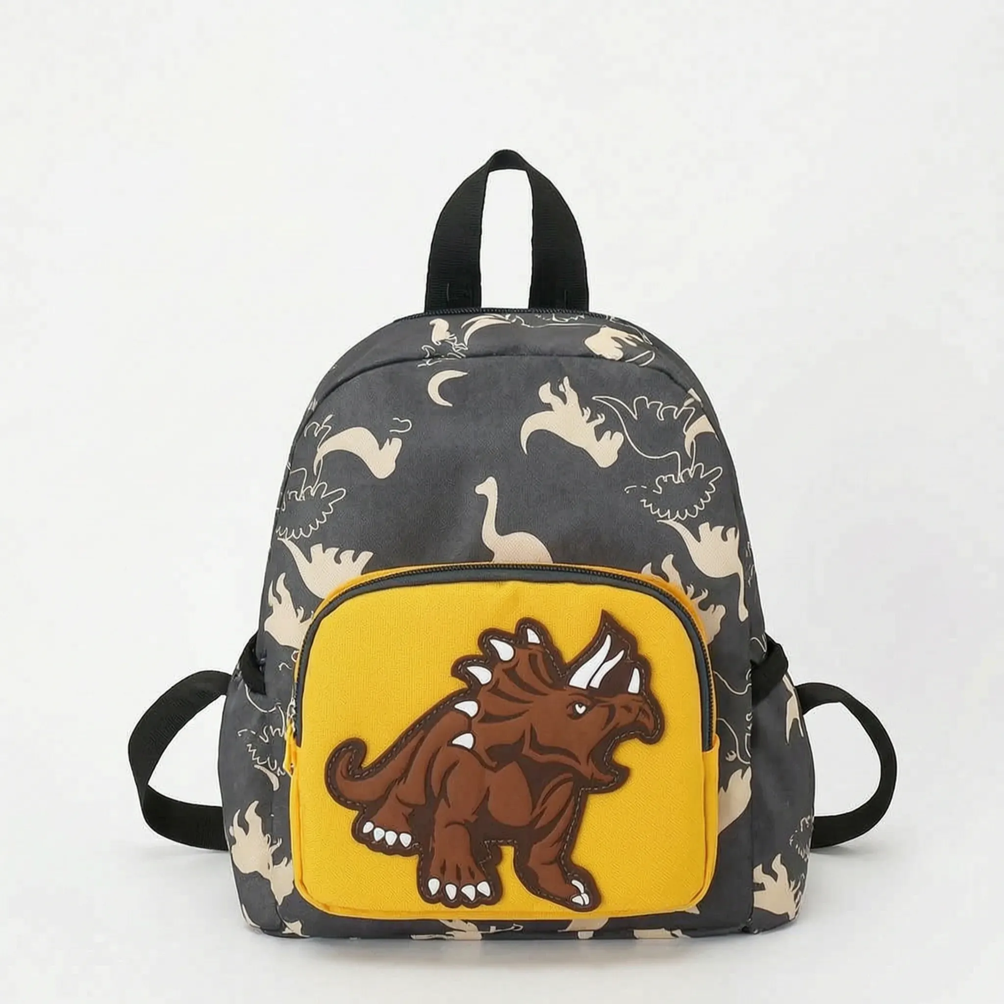 Dinosaur Preschool Backpack | Kids Cone Backpack | Green, Red, Yellow