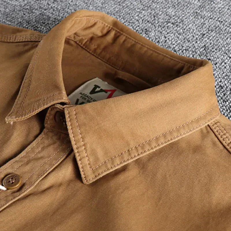 Men's overshirt | Cotton, long-sleeved | Two chest pockets, casual
