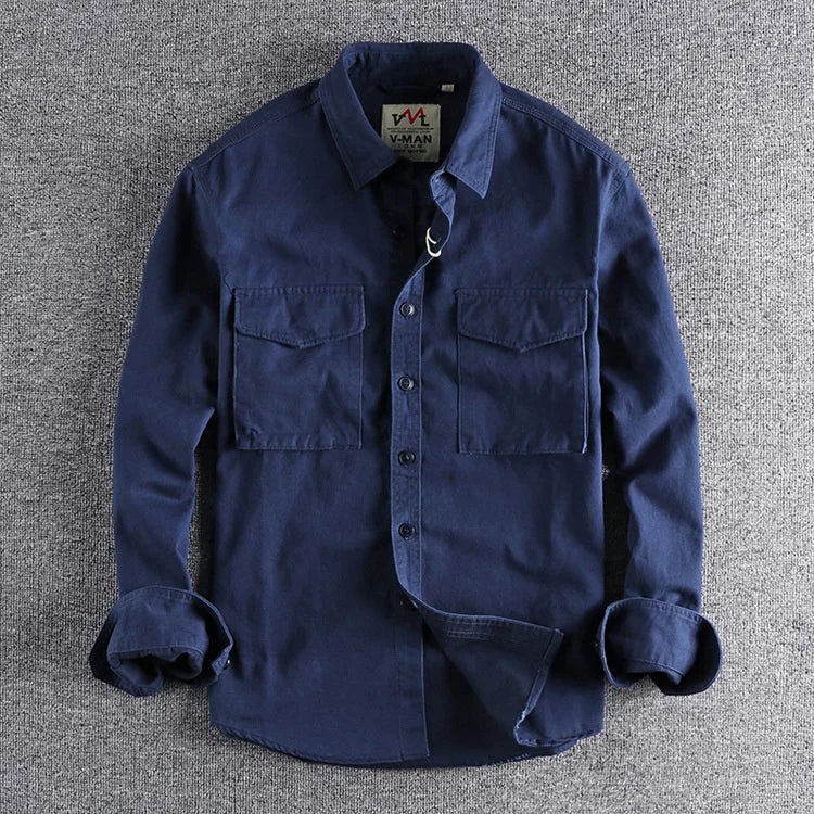 Men's overshirt | Cotton, long-sleeved | Two chest pockets, casual