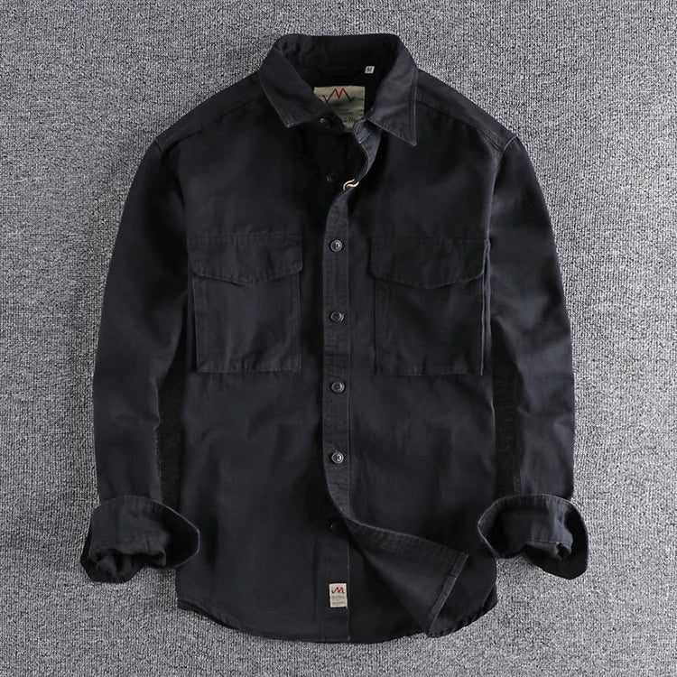 Men's overshirt | Cotton, long-sleeved | Two chest pockets, casual
