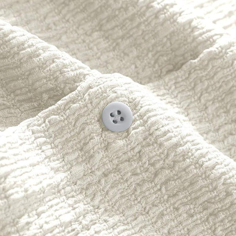Men's dress shirt | Short-sleeved, lightweight | Button-up shirt, textured fabric