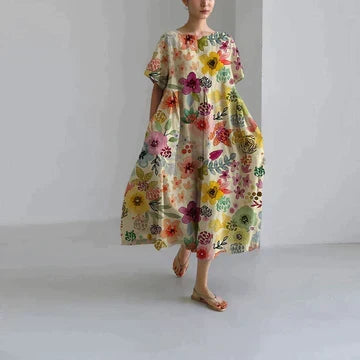 Women's dress floral pattern summer maxi Zara