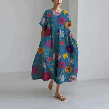 Women's dress floral pattern summer maxi Zara