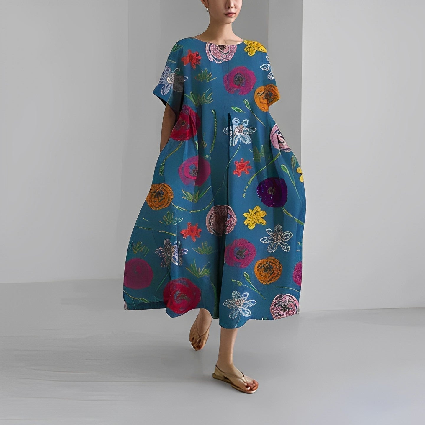 Dress printed loose fit Ronja