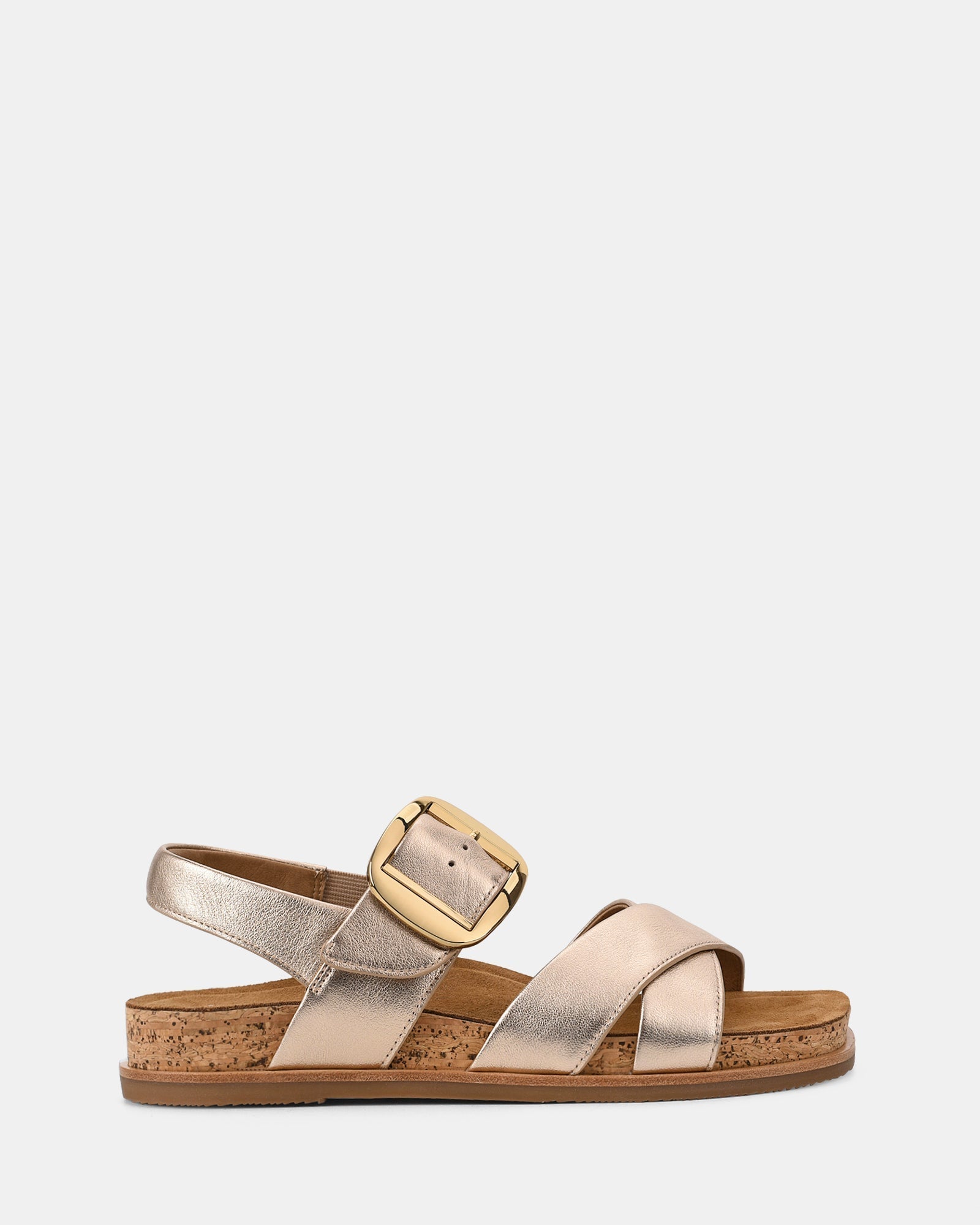 Women's Night Summer Sandals | Gold Color, Cross Straps | Trendy