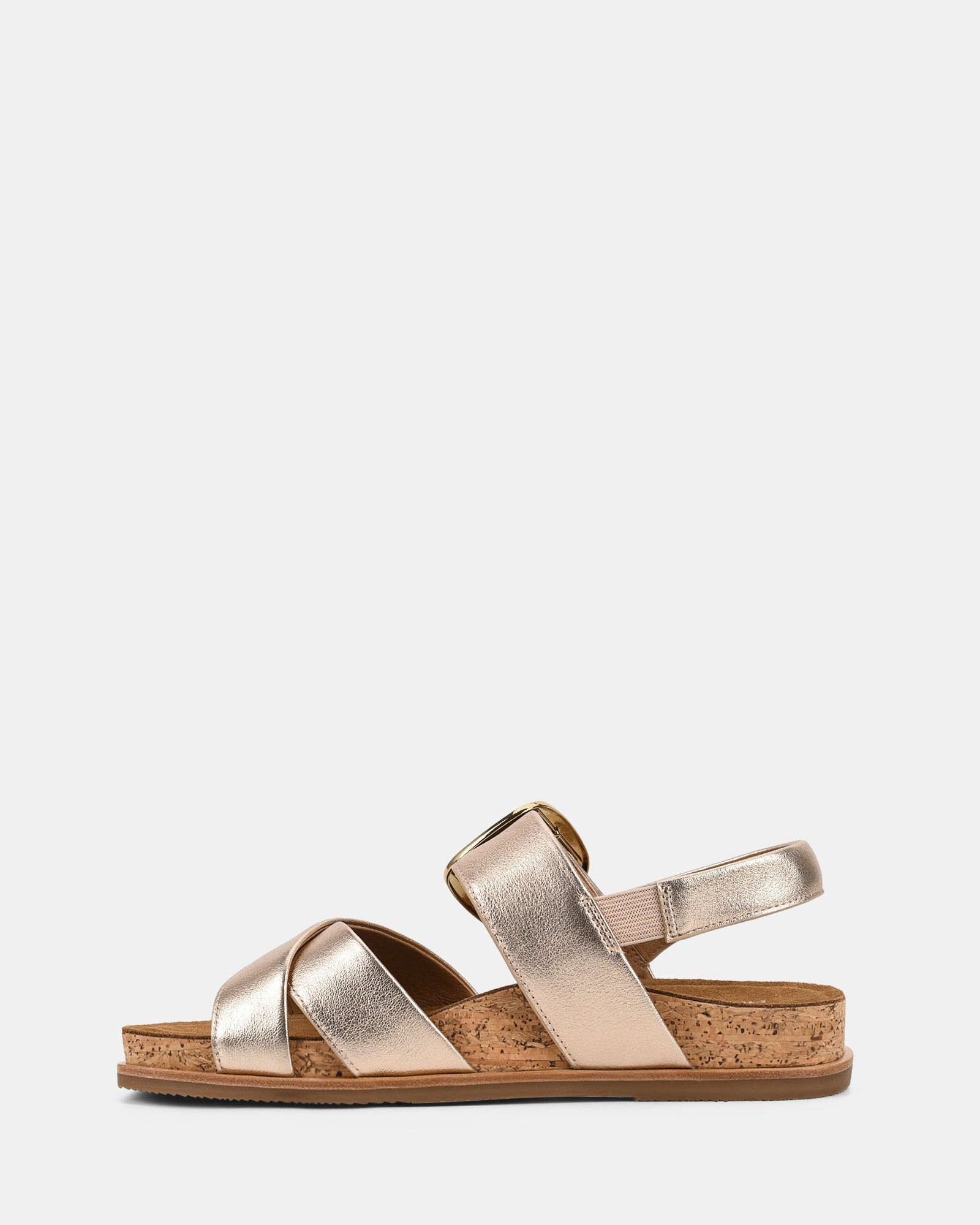 Women's Night Summer Sandals | Gold Color, Cross Straps | Trendy