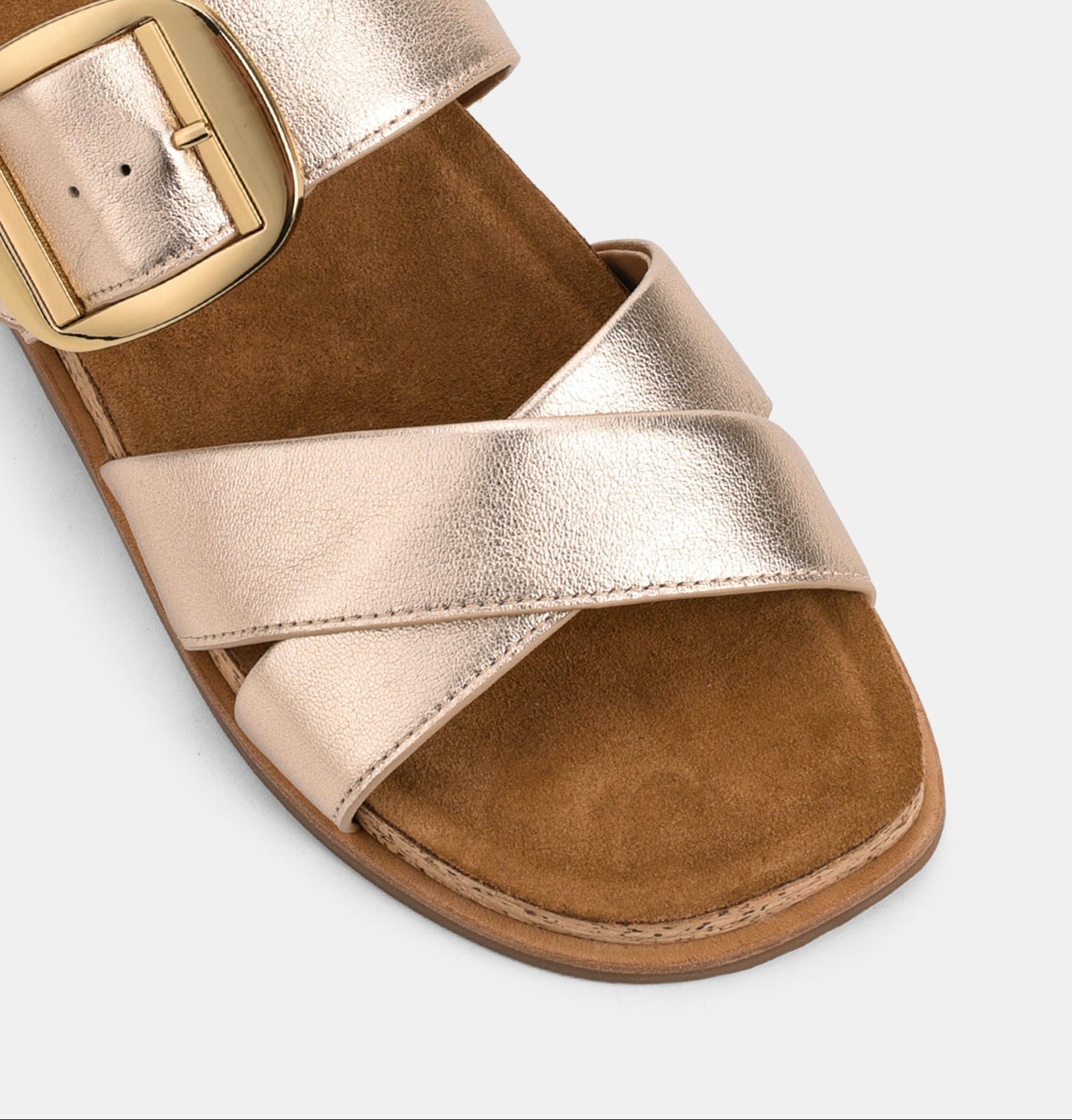 Women's Night Summer Sandals | Gold Color, Cross Straps | Trendy
