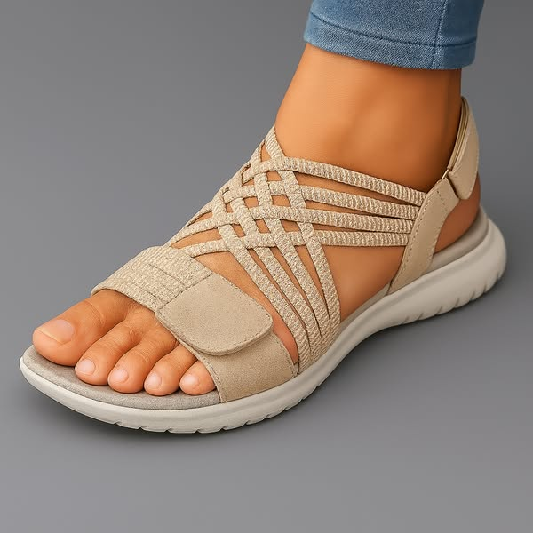 Women's Orthopedic Sandals | Elastic Straps, Lightweight Sole