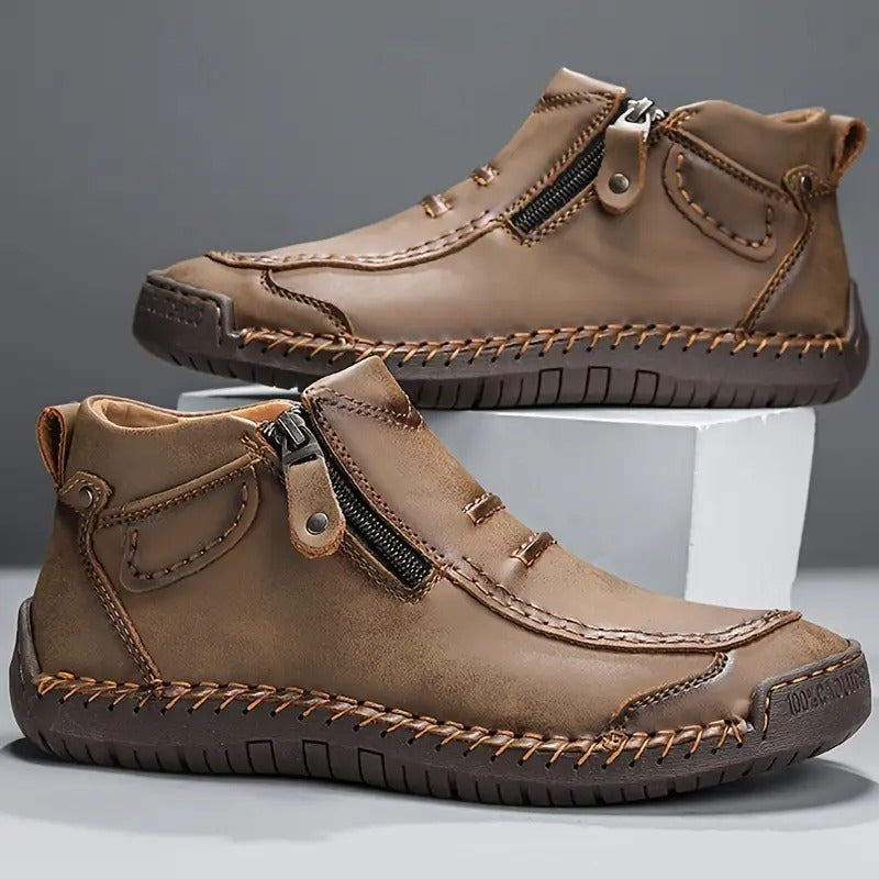 Men's leather loafers | Orthopedic support, non-slip sole