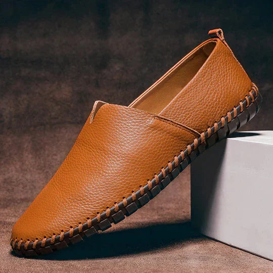Men's leather loafers | Slip-on, comfortable | Lightweight casual shoes