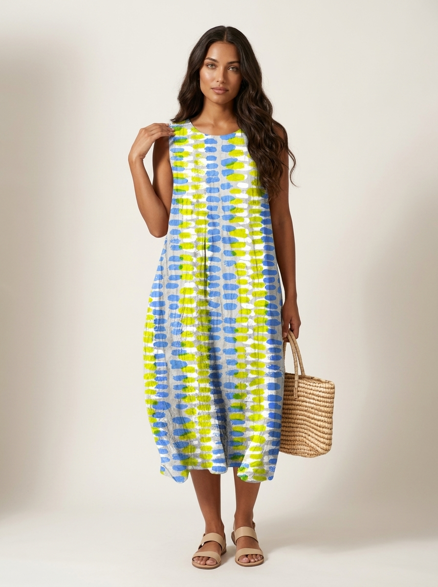 Women's Midi Dress | Strapless, Printed Summer