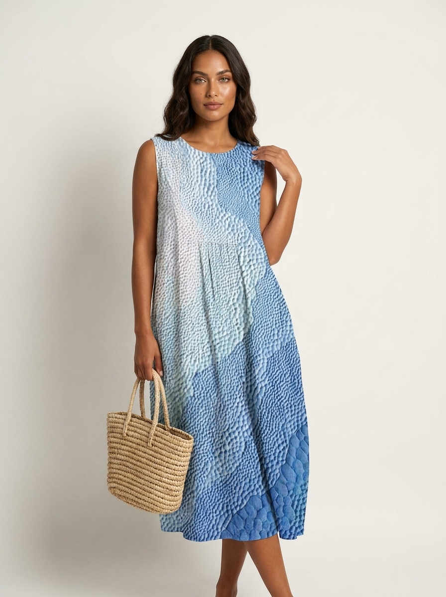 Women's Midi Dress | Strapless, Printed Summer