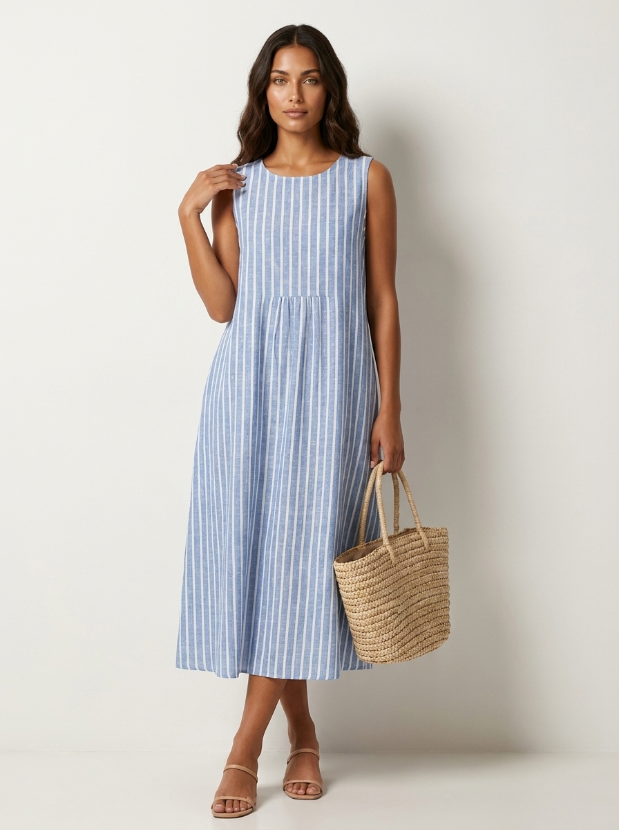 Women's Midi Dress | Strapless, Printed Summer