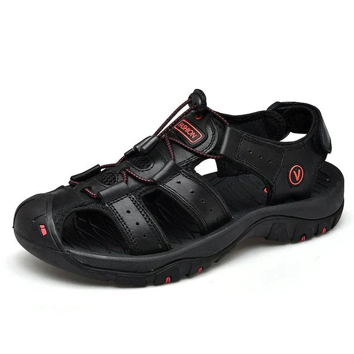 Women's orthopedic leather sandals | Adjustable, comfortable