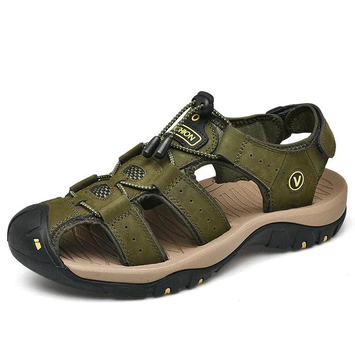 Women's orthopedic leather sandals | Adjustable, comfortable