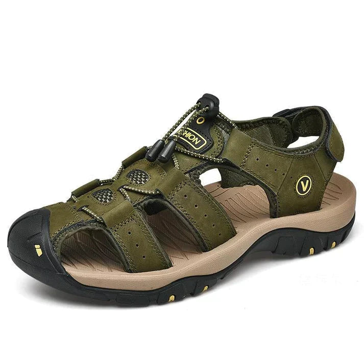 Women's orthopedic leather sandals | Adjustable, comfortable