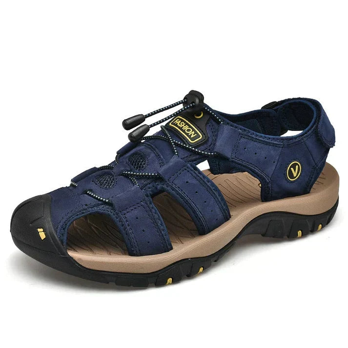 Women's orthopedic leather sandals | Adjustable, comfortable