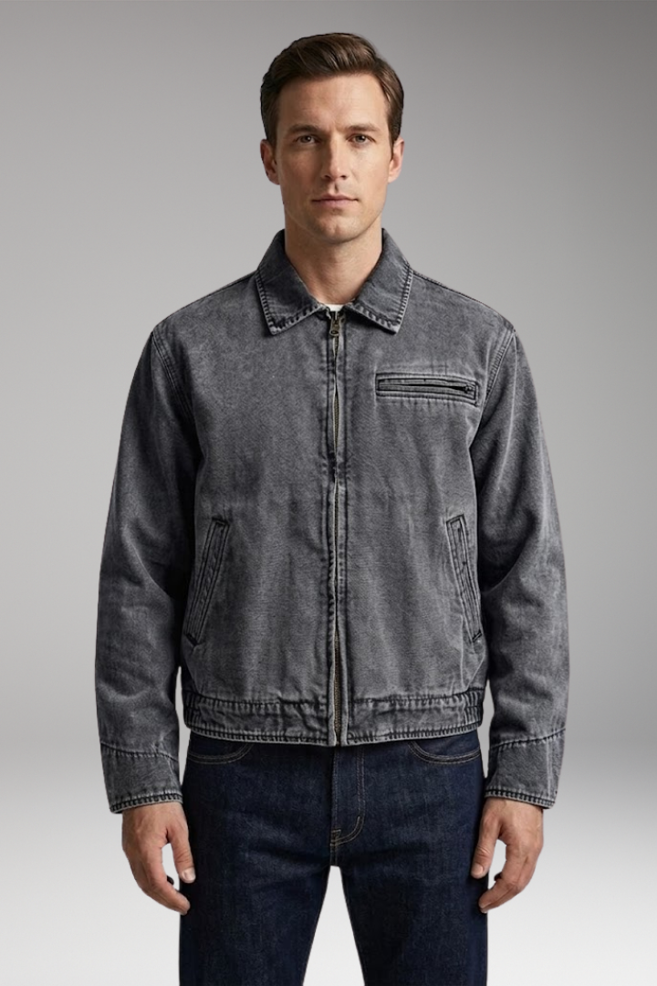 Marlow | Men's Bomber Jacket | Classic Collar and Utility Pockets