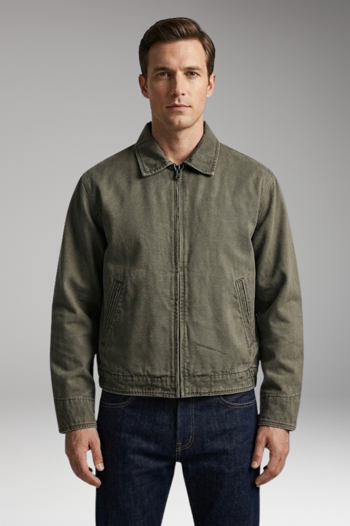 Marlow | Men's Bomber Jacket | Classic Collar and Utility Pockets