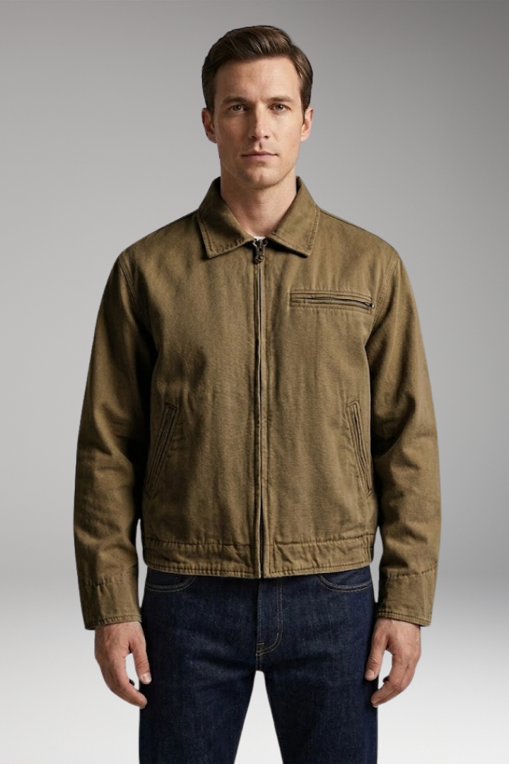 Marlow | Men's Bomber Jacket | Classic Collar and Utility Pockets