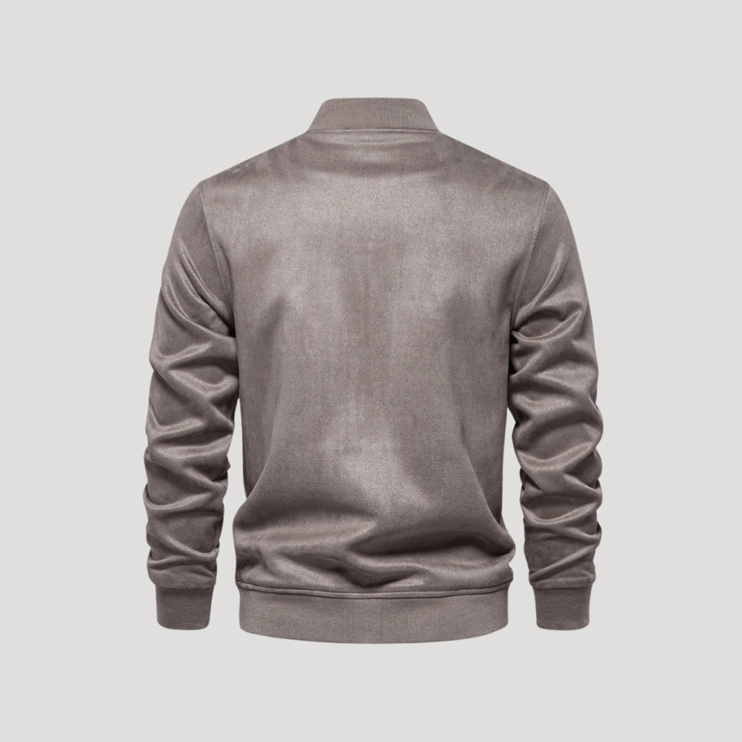 Men's Bomber Jacket | Snap Fastening and Waxed Edges