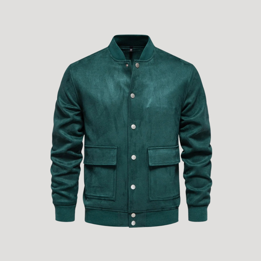 Men's Bomber Jacket | Snap Fastening and Waxed Edges
