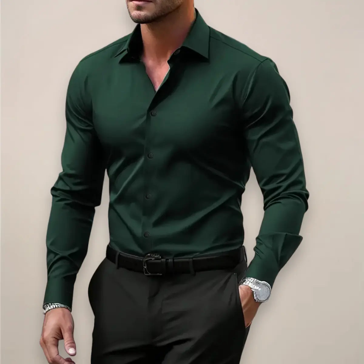 Men's Slim Fit Shirt | Stretch, Formal, Elegant