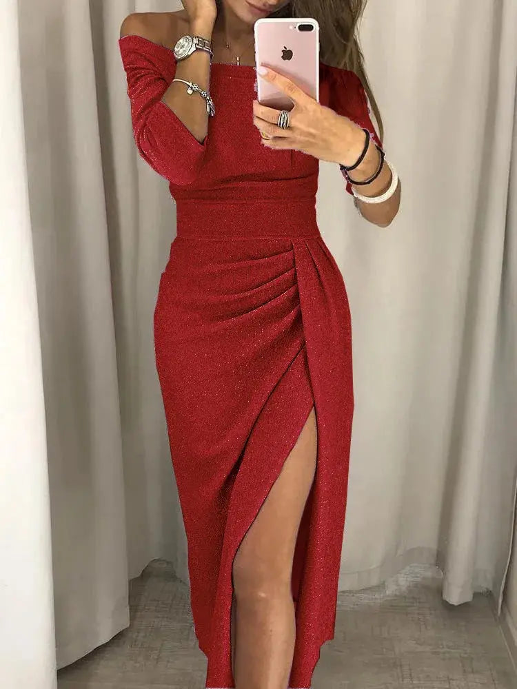 Women's summer dress with star pattern on stretchy fabric
