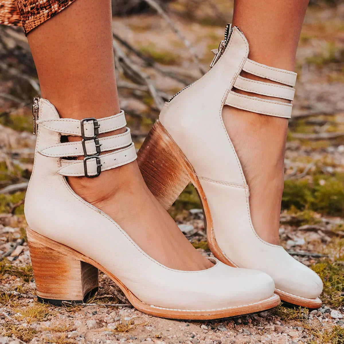 Fashion Shoe - Leather - Ankle Strap