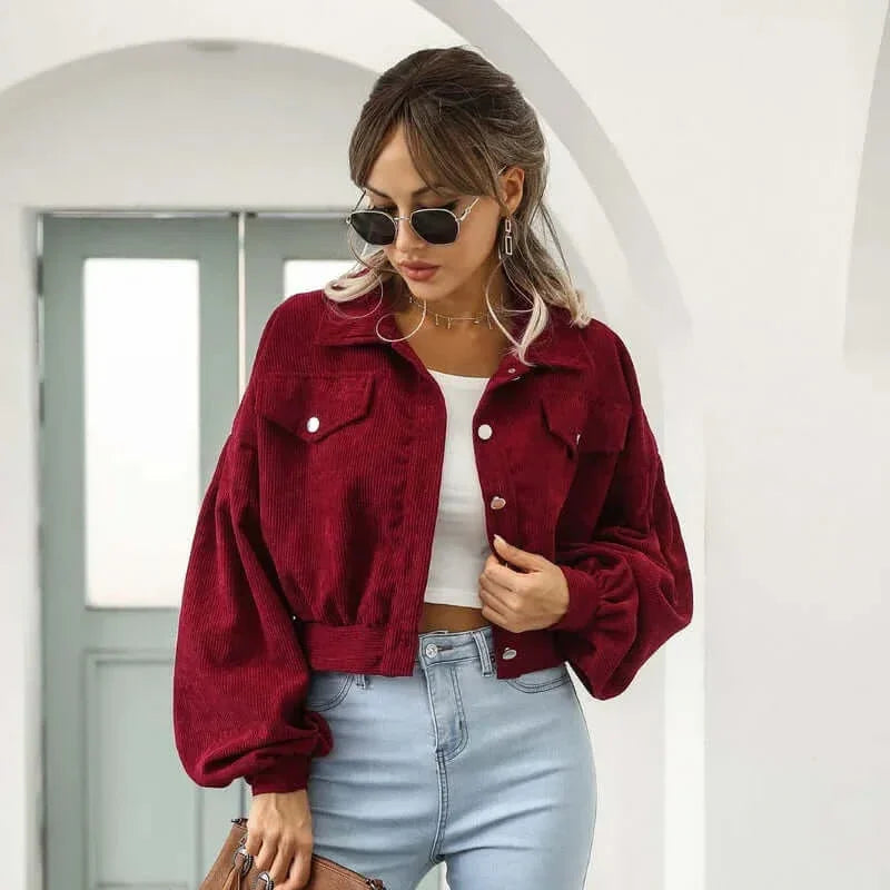Tindra | Women's Bomber Jacket | Short, Velvet