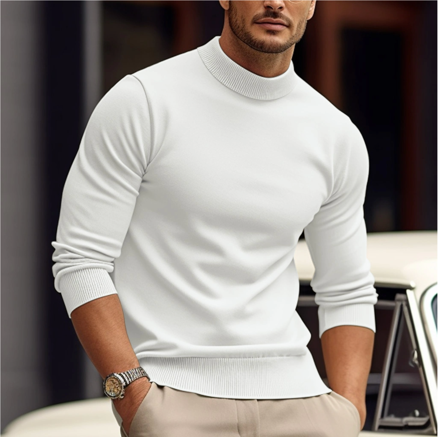 Men's Stylish Cotton Sweater - Soft - Classic Cut