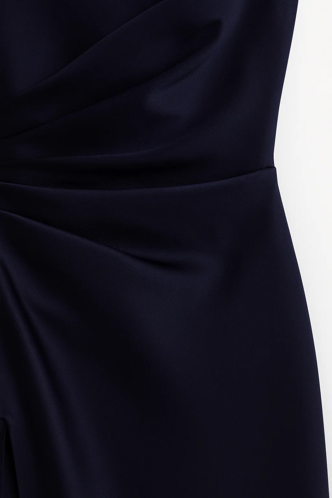 Evening Dress | Women's One-Shoulder, Long Dress | Slit and Pleats