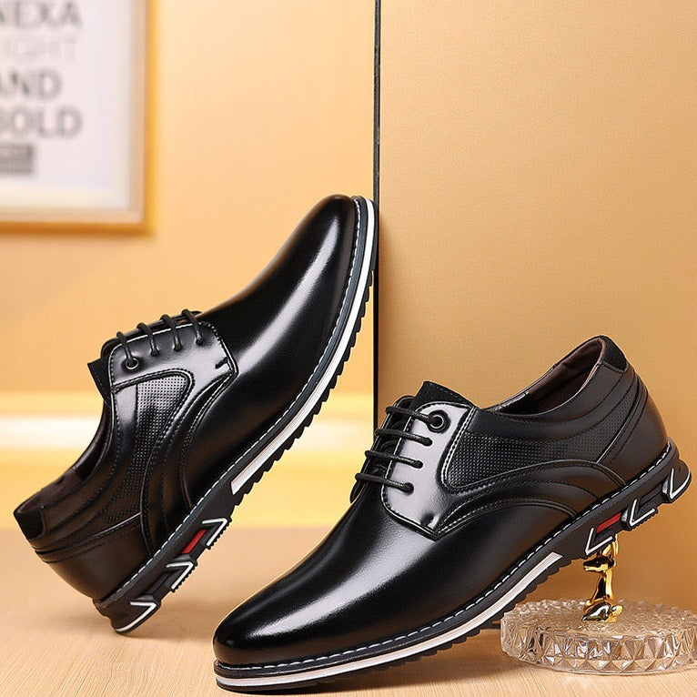 Men's leather loafers | Orthopedic shoes, slip-on | Black