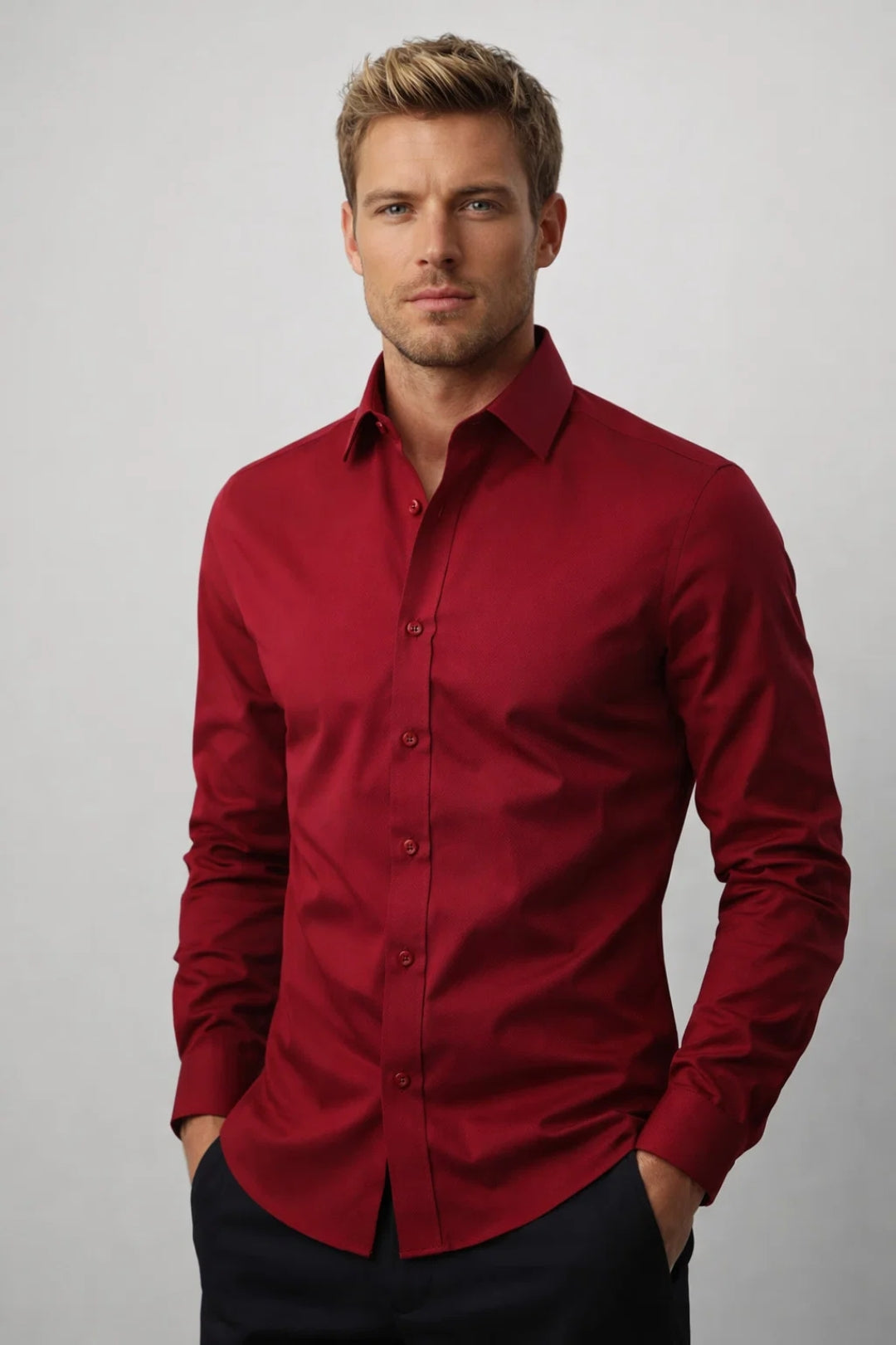 Dress Shirt | Men's Slim Fit, Long Sleeve | Breathable and Stylish