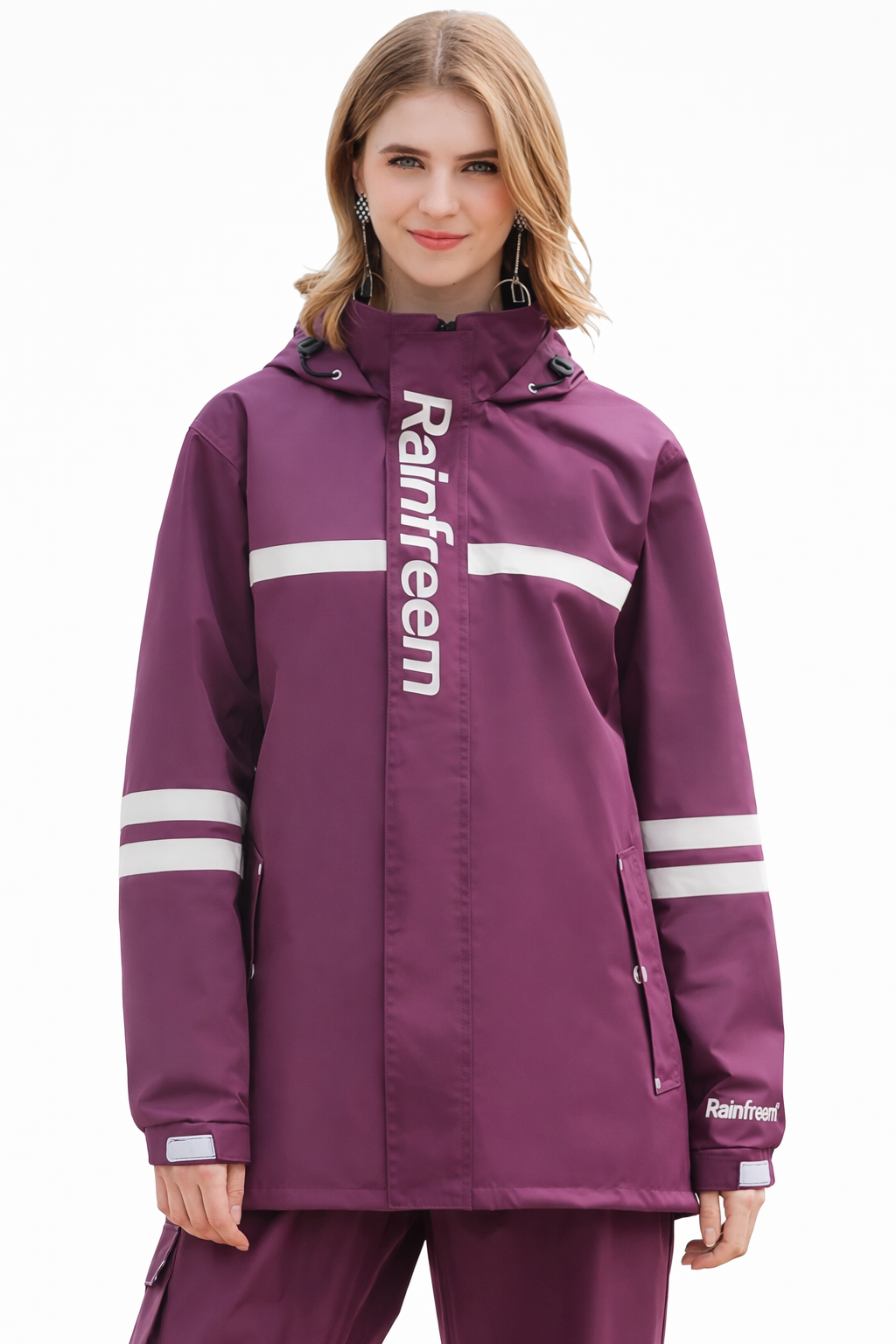 Women's Waterproof Rain Set with Hood – Rain Jacket and Rain Pants | Blossom