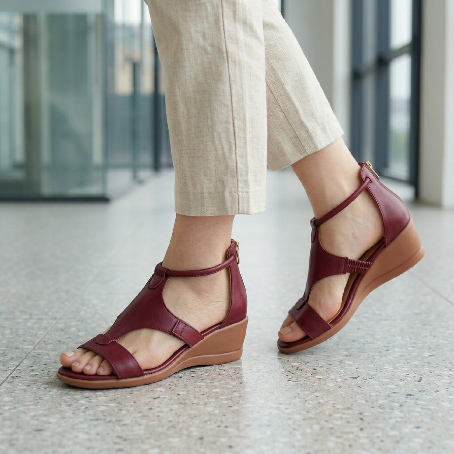Women's Orthopedic Leather Sandals Breathable