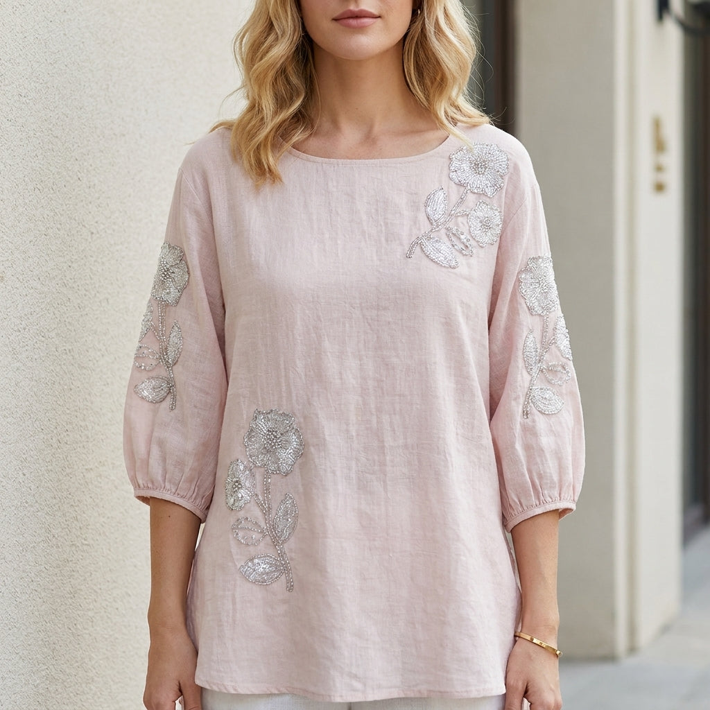Women's Shirts | Embroidered, Lightweight Tunic for Wearing