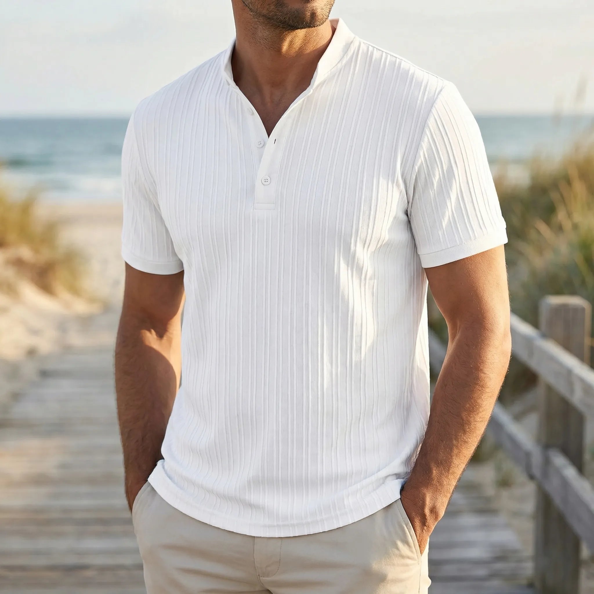 Men's Polo | Short Sleeves, Buttons | Lightweight