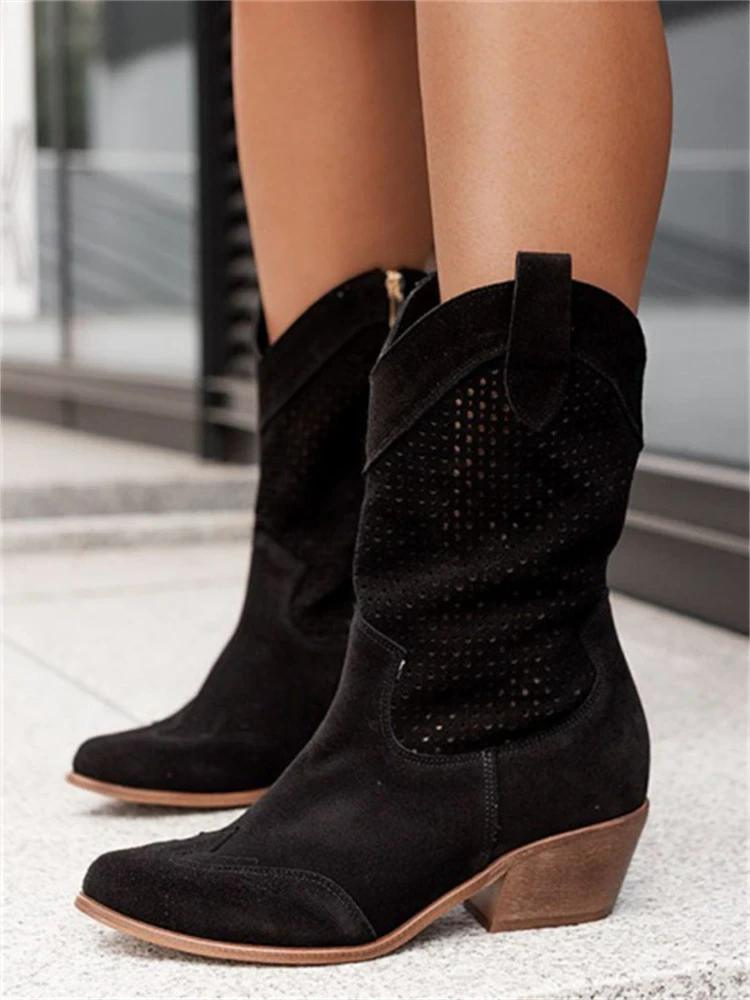 Long boots ankle-high with zipper breathable
