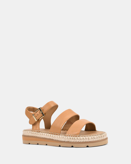 Leather sandals | Women's summer sandals | Adjustable ankle strap