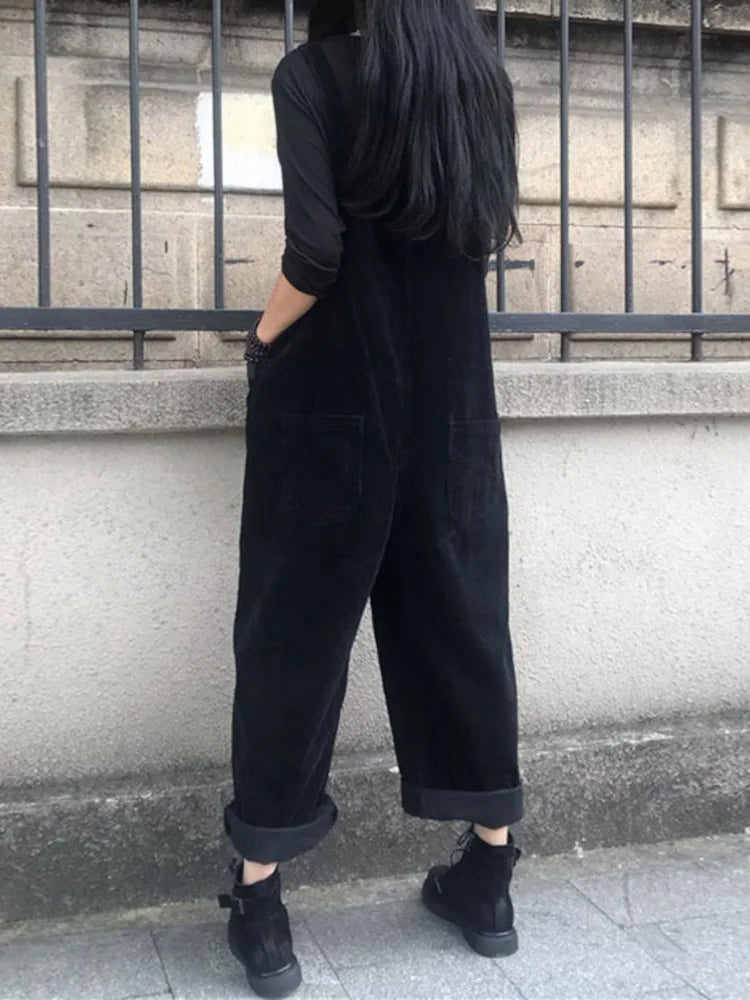 Women's Corduroy Jumpsuit | Oversized, Autumn Style | Casual, Comfortable