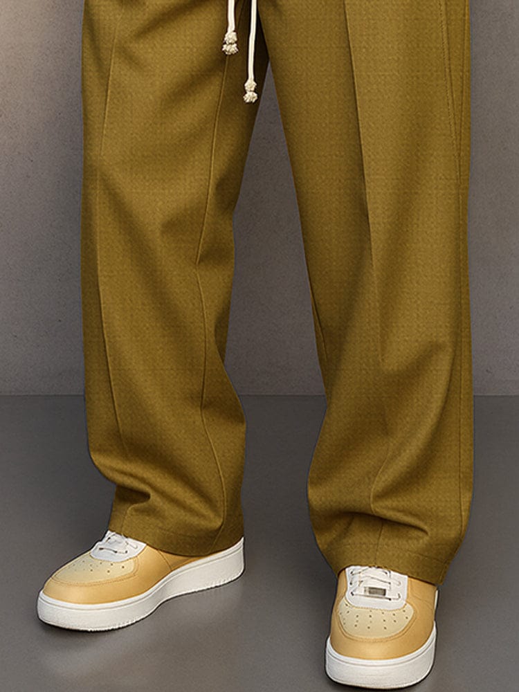 Men's Casual Pants | Elastic Waist, Drawstring | Wide Leg
