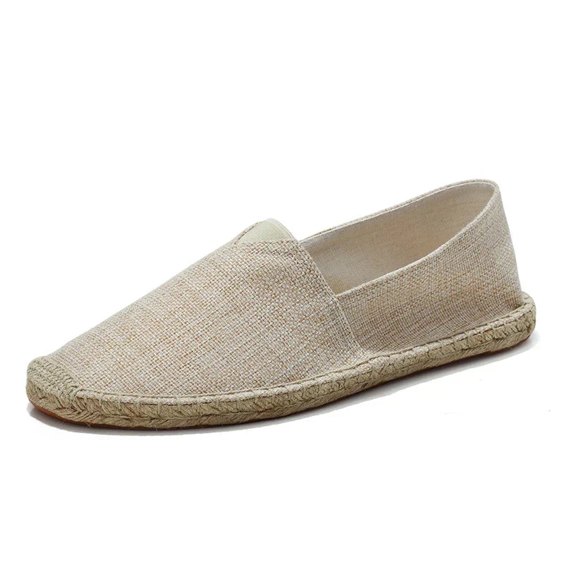 Men's Canvas Moccasins - Non-Slip Sole